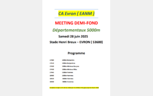 Meeting demi-fond CA Evron