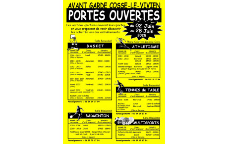 Portes Ouvertes - Juin 2025